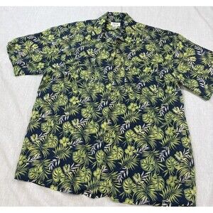 Cezar Vintage Men’s Tropical Hawaiian 100% Silk Shirt Size L